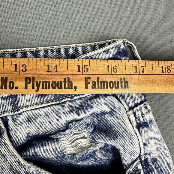 KanCan Jeans Women 30 High Rise Relaxed Tapered Acid Wash Destroyed Casual Denim - Picture 11 of 16